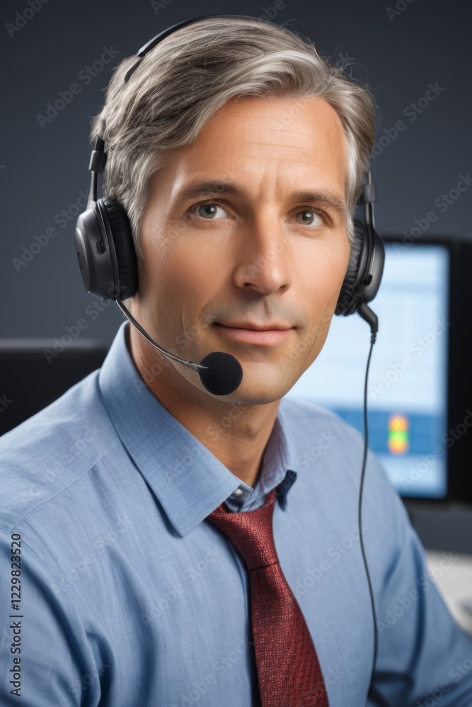 arafed man wearing a headset and a microphone in front of a computer arafed man wearing a headset and a microphone in front of a computer