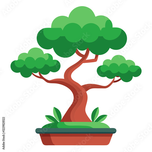 bonsai plant icon design