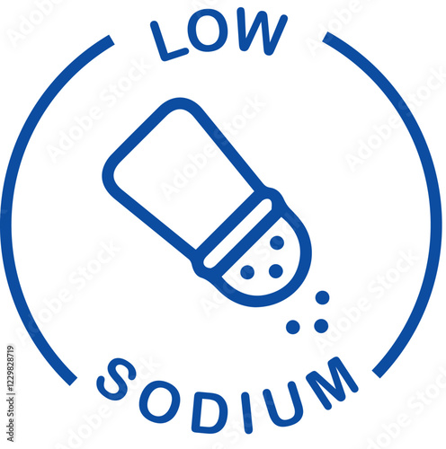 Low sodium icon vector