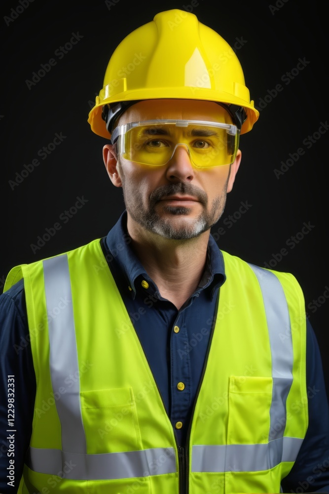 arafed man wearing safety glasses and a yellow hard hat arafed man wearing safety glasses and a yellow hard hat