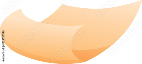 Light brown sheet of paper flying, creating a minimalist and modern design
