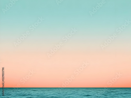 Peaceful ocean sunset, calming sky, tranquil scene, ideal for relaxation