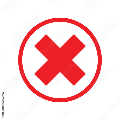 cancel red vector icon