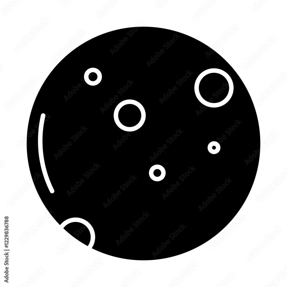 Fototapeta premium full moon glyph icon