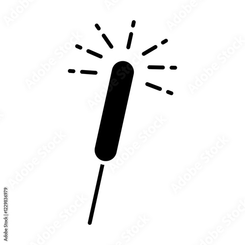 sparkler glyph icon