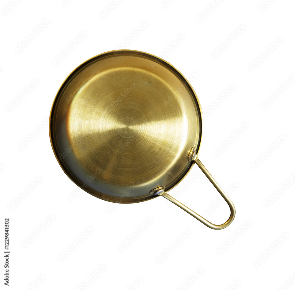 inverted gold stainless steel pan
