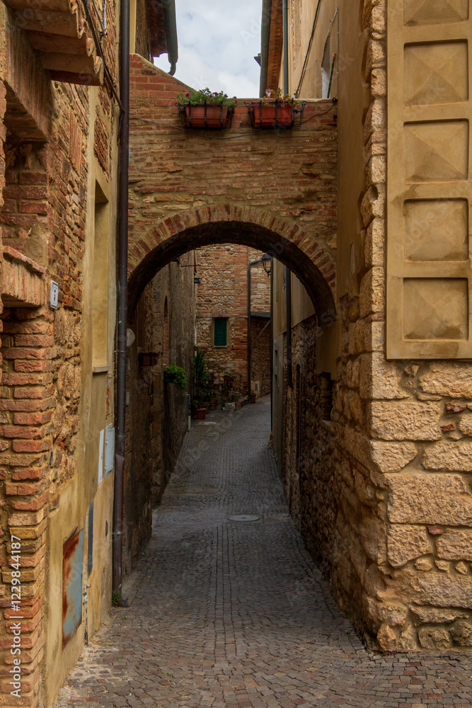 Fototapeta premium view of the historic center of Bibbona