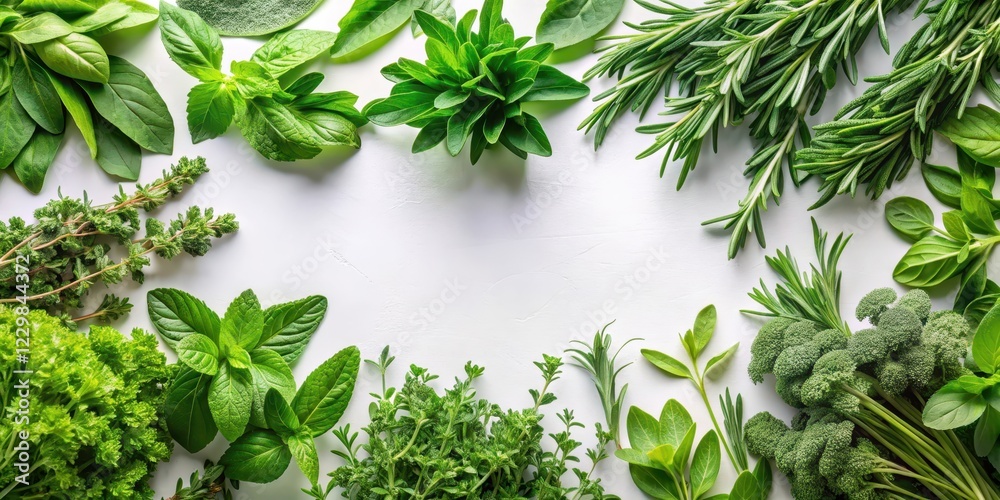Obraz premium Large Herb Leaf Selection, greenery, leaf selection, greenery