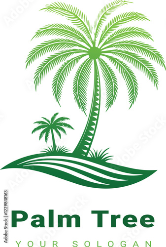 Wallpaper Mural Vector beautiful palm tree design with white background  Torontodigital.ca