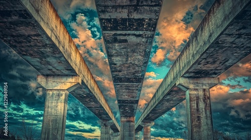 Concrete Giants Under a Dramatic Sky
