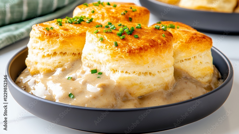 Flaky Biscuits and Creamy Savory Gravy A Comfort Food Delight Flaky Biscuits and Creamy Savory Gravy A Comfort Food Delight