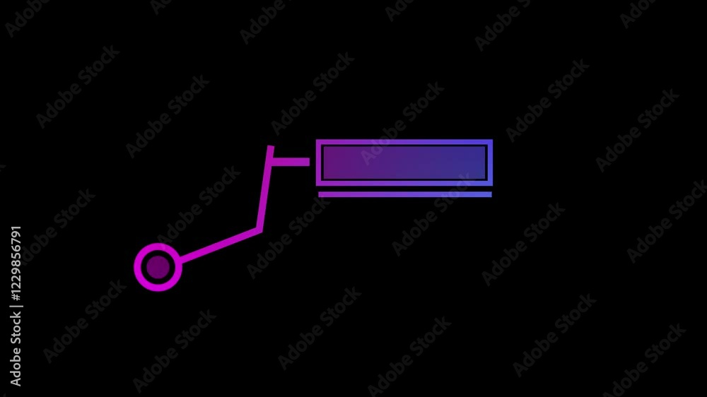Animation of HUD elements Hitch style tech HUD element with successful text. Call outs titles. Call out bar labels