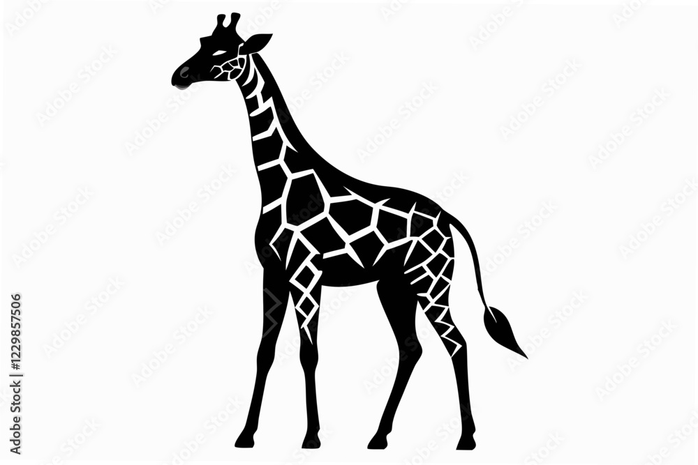 Naklejka premium giraffe silhouette
