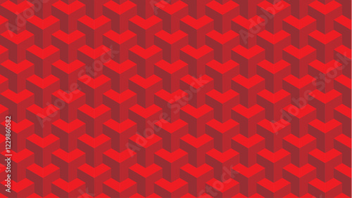 Abstract dark hexagon pattern on red neon background technology style. Modern futuristic geometric shape web banner design. You can use for cover template, poster, flyer, print ad. Vector illustration