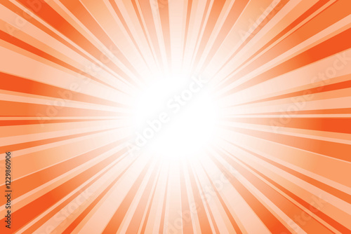 Orange sun burst abstract background. Abstract rumba orange background with sun ray. Summer vector illustration.