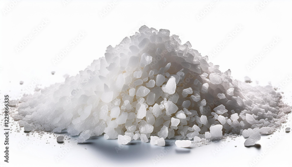 coarse sea salt white background isolated coarse sea salt white background isolated