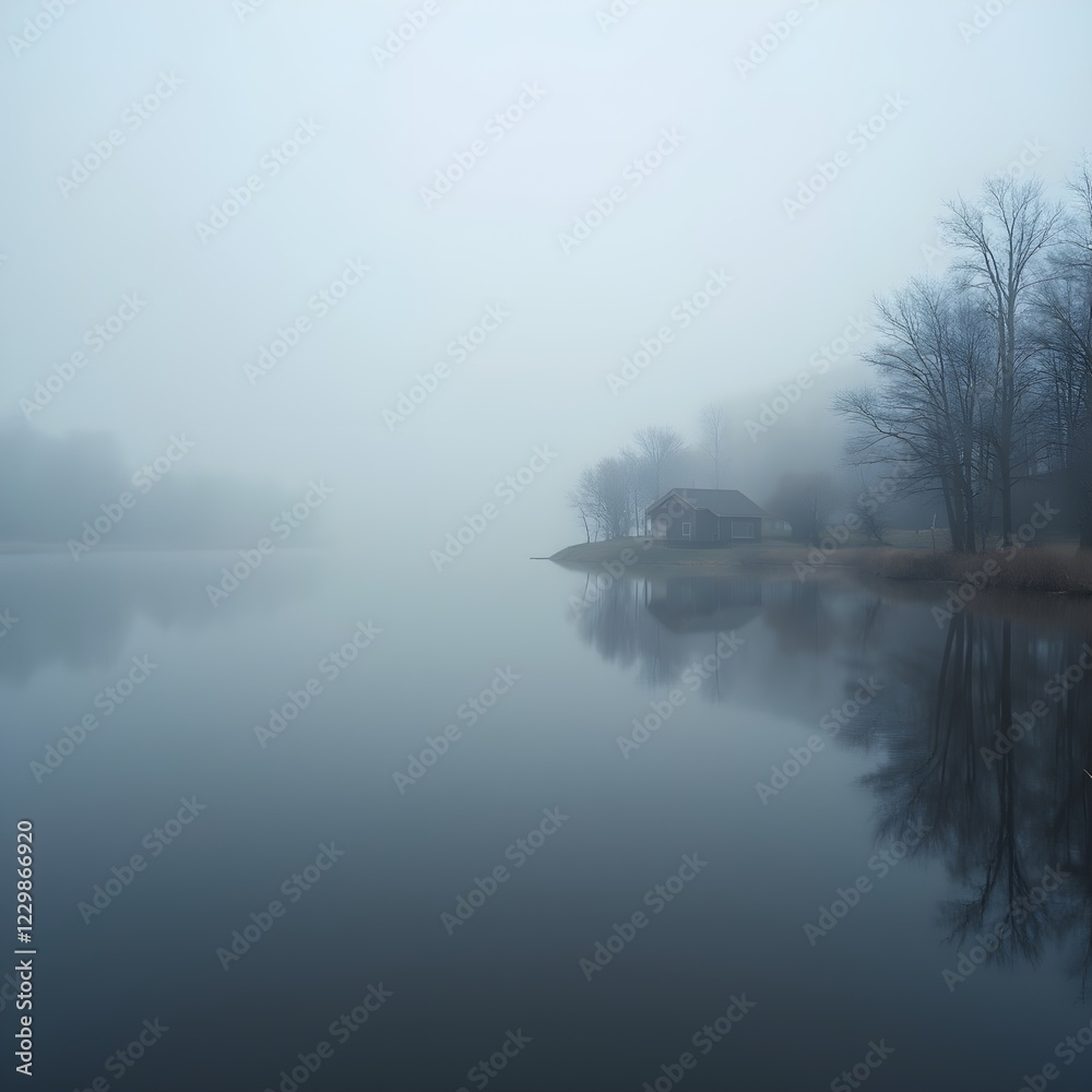 Fototapeta premium 안개 낀 호수 1