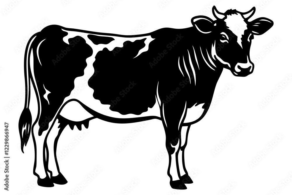 jersey cow silhouette vector illustration jersey cow silhouette vector illustration