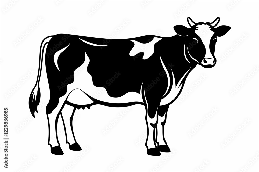 jersey cow silhouette vector illustration jersey cow silhouette vector illustration