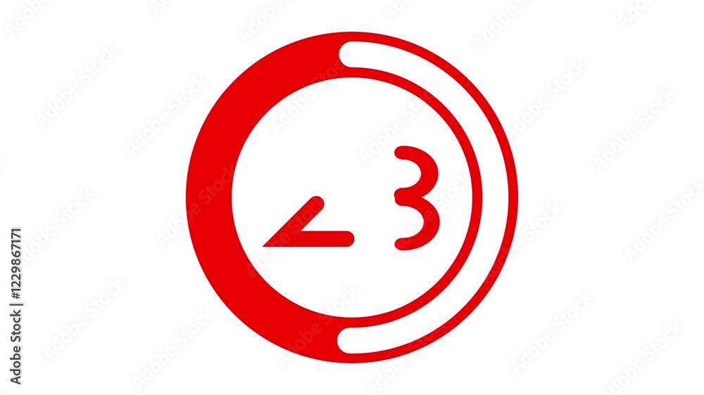 Number of 28 red circle slow motion icon Number of 28 red circle slow motion icon