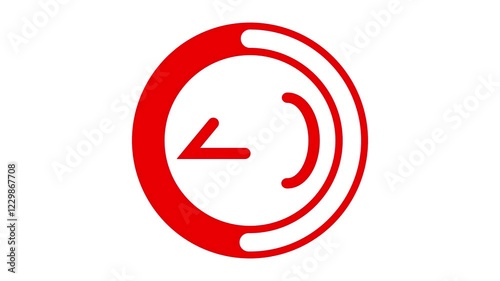 Number of 40 red circle slow motion icon