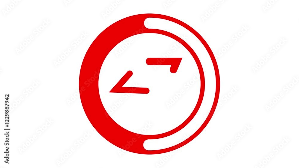 Number of 47 red circle slow motion icon Number of 47 red circle slow motion icon