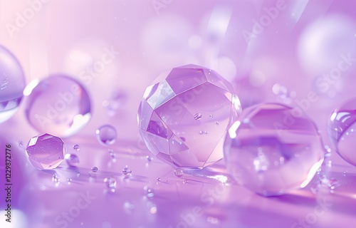 Abstract glass waves and holographic reflections creating a fluid, dreamy aesthetic. A high-end, artistic background for creative projects and branding.