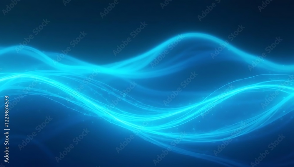 Fototapeta premium Abstract Blue Wave Background Image for Design