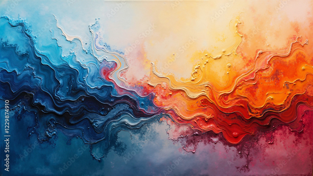 Vivid Abstract Oil Paint Texture on Canvas for Art Galleries, Creative Workshops, and Interior Design Projects Vivid Abstract Oil Paint Texture on Canvas for Art Galleries, Creative Workshops, and Interior Design Projects