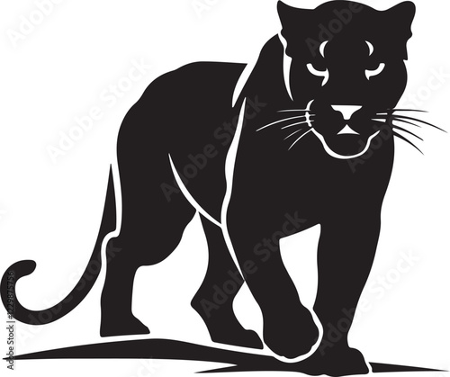Black Panther vector with white background