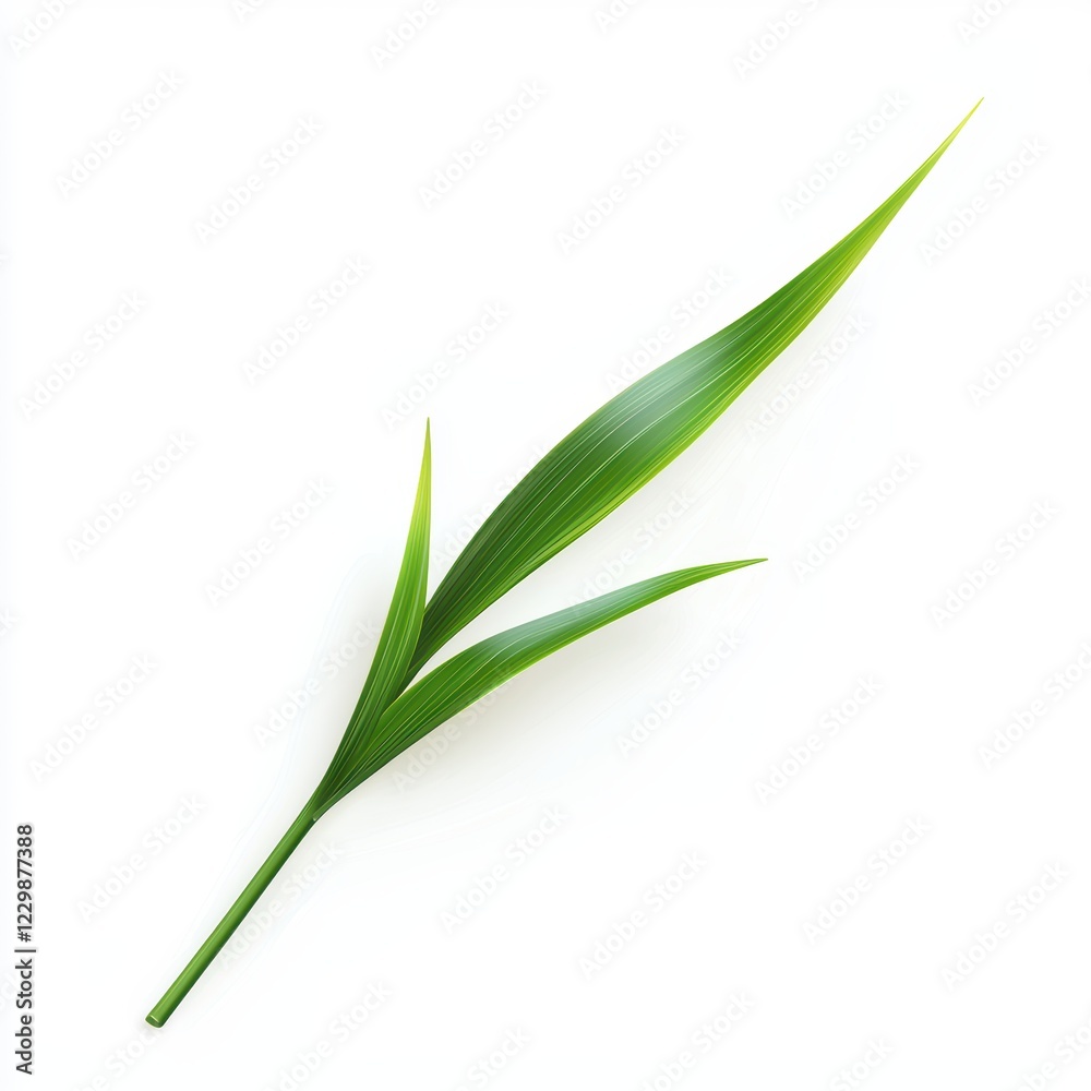 single blade of grass with a realistic texture, placed on a bright white background single blade of grass with a realistic texture, placed on a bright white background