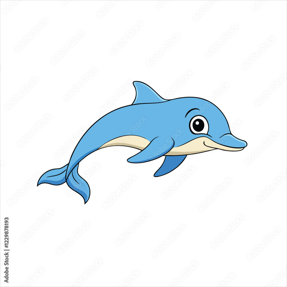 Obraz premium a dolphin vector design white background