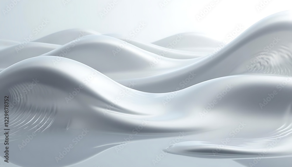 Obraz premium Abstract Silver Wave Background Design for Digital Art