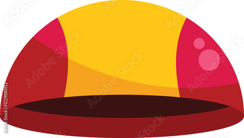 Colorful swim cap designed for swimming and other watersports, providing a secure and comfortable fit