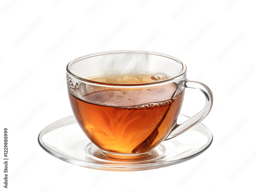 Glass cup of hot tea isolated on transparent background PNG image Glass cup of hot tea isolated on transparent background PNG image