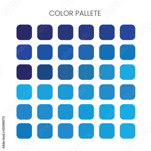 Trendy Blue Color Palette Shades