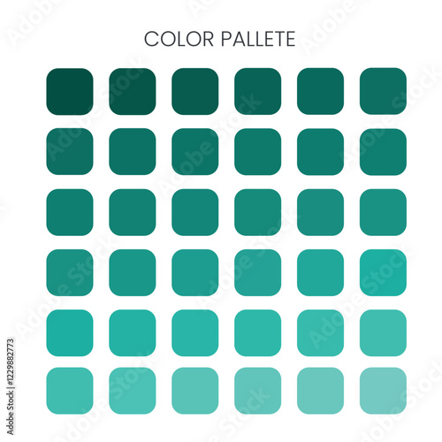 Trendy Teal Color Palette Gradient