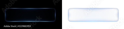 Collection of futuristic hud light blue frame. Technological background. Light glass gold frames square, oval, rectangle, circle. HUD PNG. Vector Illustration.