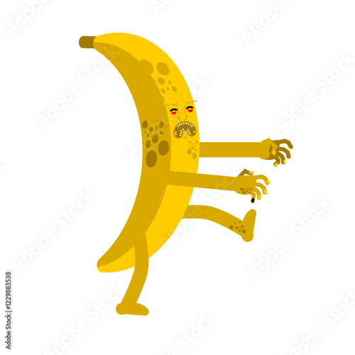 Zombie banana. Fruit has rotted to death.