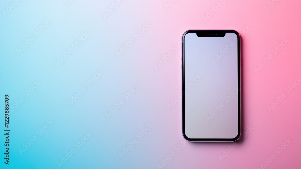 Smartphone mockup, pastel background, blank screen, app design Smartphone mockup, pastel background, blank screen, app design