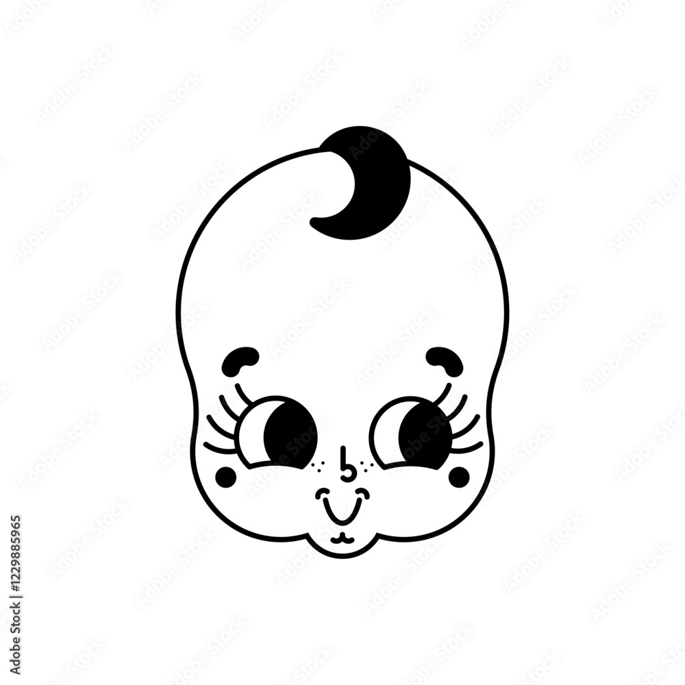 Baby's face isolated. Portrait of small child Baby's face isolated. Portrait of small child