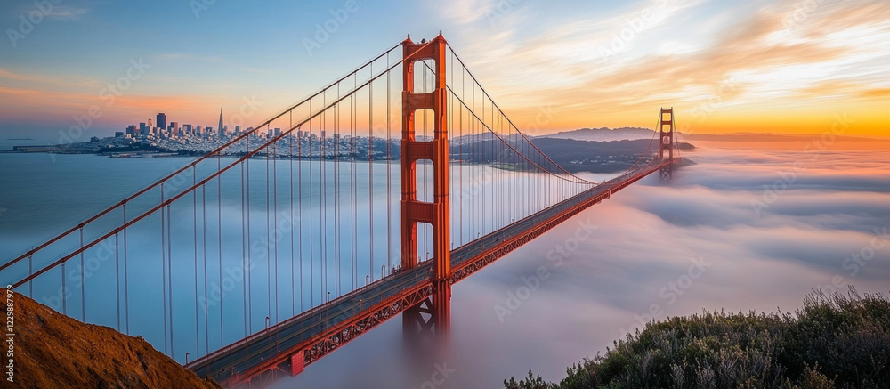 An amazing sight, the bridge is shrouded in thick fog, and the lights on the bridge look particularly warm and charming in the fog.
style An amazing sight, the bridge is shrouded in thick fog, and the lights on the bridge look particularly warm and charming in the fog.
style