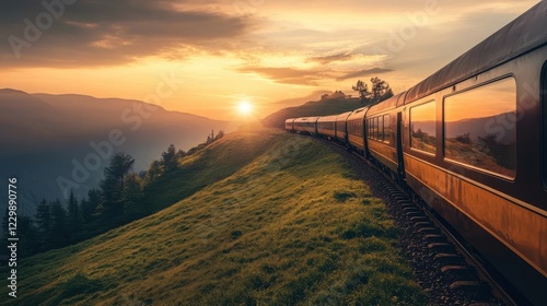 Luxury Train Winding Throug...
