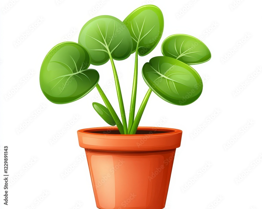 Vibrant Green Plant in a Terracotta Pot for Home Decor Inspiration Vibrant Green Plant in a Terracotta Pot for Home Decor Inspiration