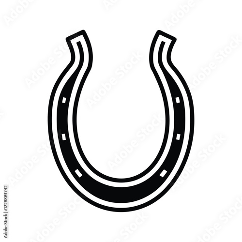 horseshoe on white