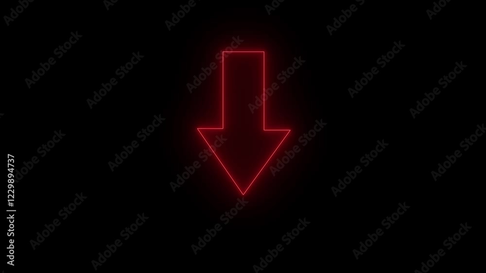Abstract directional neon arrow icon animation,arrow icon animation on black background. Abstract directional neon arrow icon animation,arrow icon animation on black background.