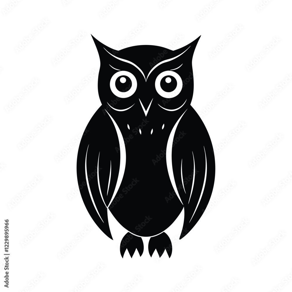 Fototapeta premium owl on white background