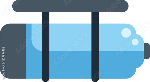 Water transportation system delivering clean water in pipe, concept of plumbing and water supply