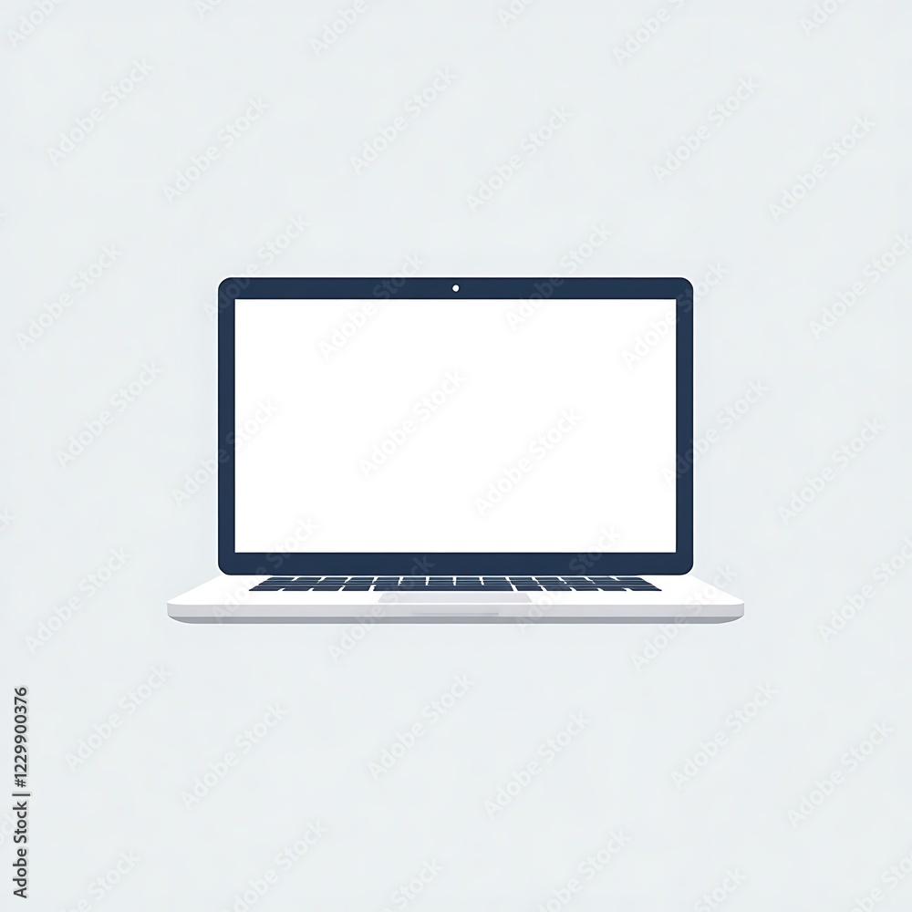 clip art vector minimalist laptop open in isolated background, generative ai clip art vector minimalist laptop open in isolated background, generative ai