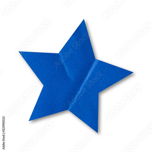 blue star glued sticker mockup